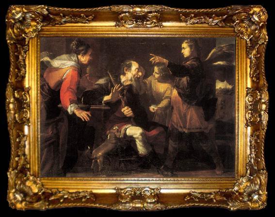framed  ASSERETO, Gioachino Tobias Healing the Blindness of His Father ff, ta009-2